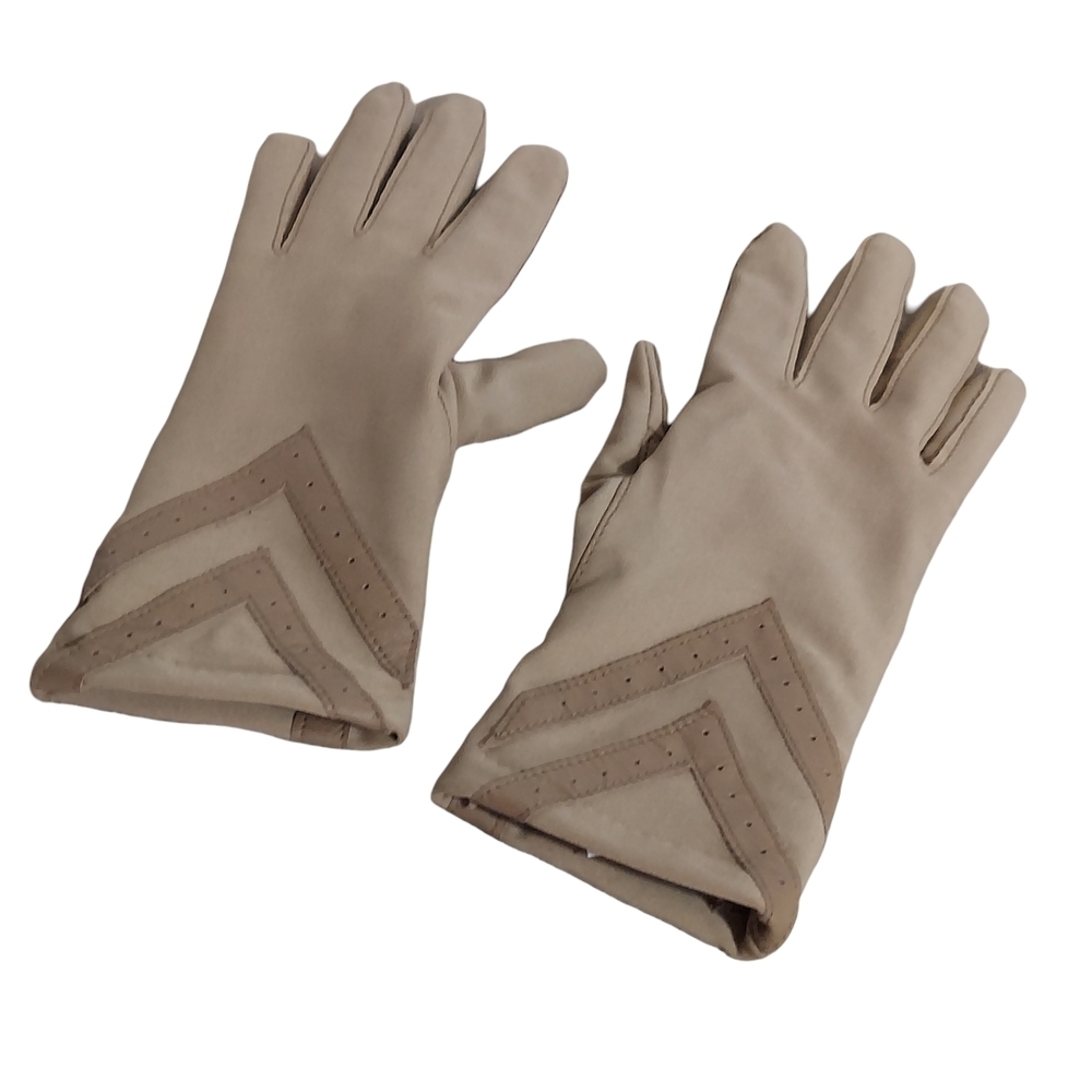Isotoner by Aris Leather Driving Gloves Lined Women's NEW in Box - Picture 5 of 13